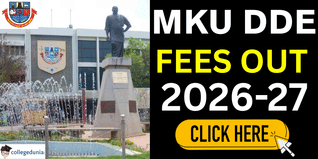 MKU DDE Fee Structure 2026 Out @mkuniversity.ac.in/dde; Check Course-wise Fees